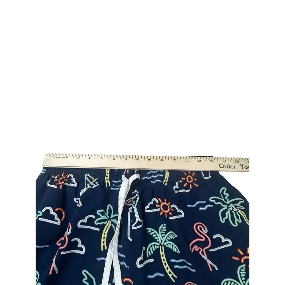 Chubbies Classic 5.5in Swim Trunk Shorts The Neon Lights Blue Men's Medium